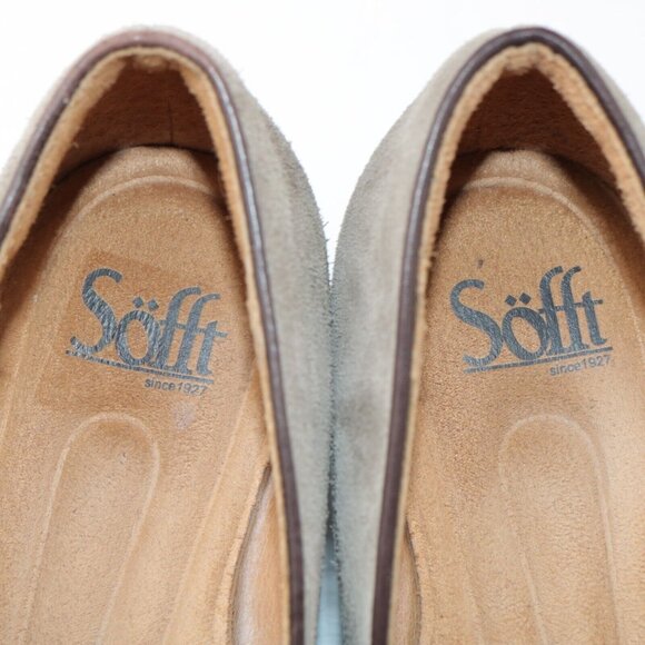 Sofft Women's Velina Boot Size 8.5 Gray Taupe Suede Shootie Ankle Pump Low Heel - Picture 10 of 12